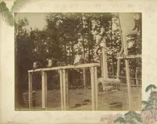Crucifixion and Gokumon, 1863-1868. Creator: Felice Beato