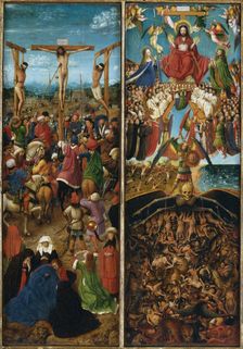 Crucifixion and Last Judgement diptych, 1440. Creator: Jan van Eyck