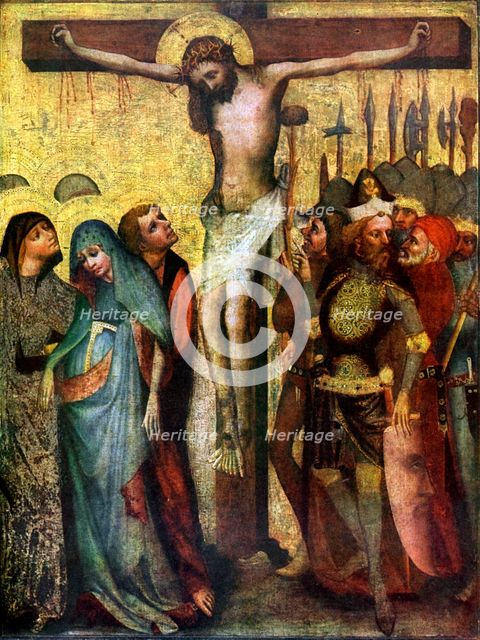 'Crucifixion', before 1400 (1955). Artist: Workshop of the Master of the Trebon Altarpiece