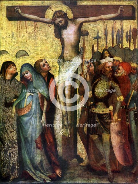 'Crucifixion', before 1400 (1955). Artist: Workshop of the Master of the Trebon Altarpiece