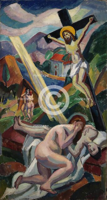 (Crucifixion), before 1932. Creator: Carl Newman.