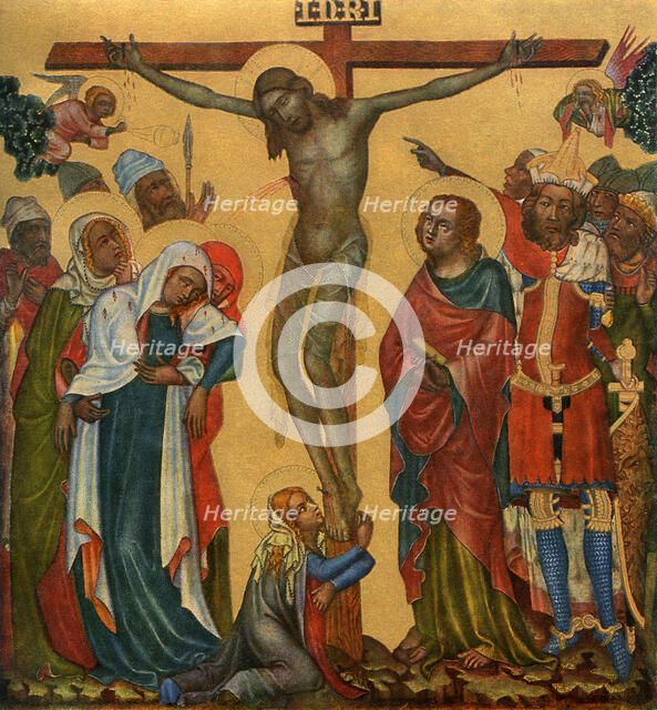 'Crucifixion', c1350 (1955).Artist: Master of the Vyssi Brod Altar
