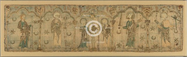 Crucifixion flanked by Saints, British, ca. 1270 (probably before 1272). Creator: Unknown.