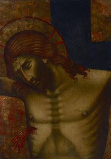 Crucifixion-Fragment of a Croce Dipinta, between 1315-1320. Creator: Paolo Veneziano