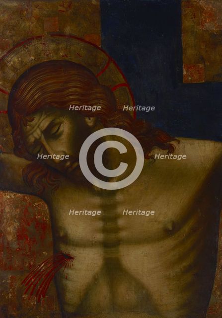 Crucifixion-Fragment of a Croce Dipinta, between 1315-1320. Creator: Paolo Veneziano.