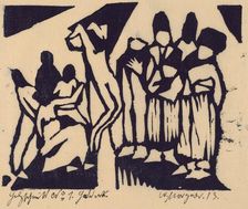Crucifixion I, 1913. Creator: Morgner, Wilhelm