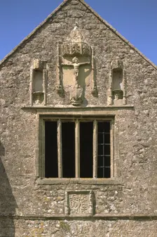 Crucifixion on the gatehouse, Cleeve Abbey, Somerset, 1999. Artist: J Bailey