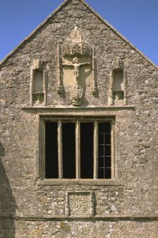 Crucifixion on the gatehouse, Cleeve Abbey, Somerset, 1999. Artist: J Bailey