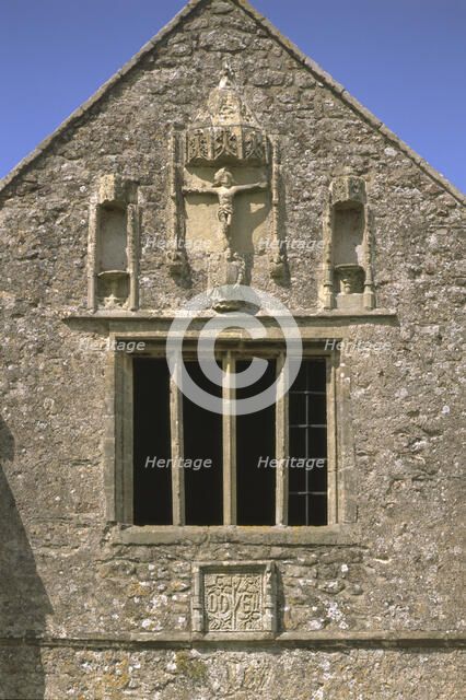 Crucifixion on the gatehouse, Cleeve Abbey, Somerset, 1999. Artist: J Bailey
