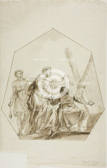 Crucifixion of Saint Andrew, n.d. Creator: Domenico Pozzi.