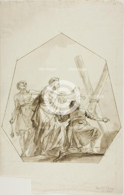 Crucifixion of Saint Andrew, n.d. Creator: Domenico Pozzi.