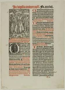 Crucifixion of Saint Andrew from Missale Monasteriense, plate 65 from Woodcuts from Books...1937. Creator: Unknown