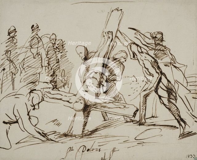 Crucifixion of St. Peter. Creator: Philip Koninck.