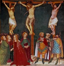 Crucifixion Mural Painting of 1346 in the Chapel of Saint Michael in the Pedralbes Monastery …