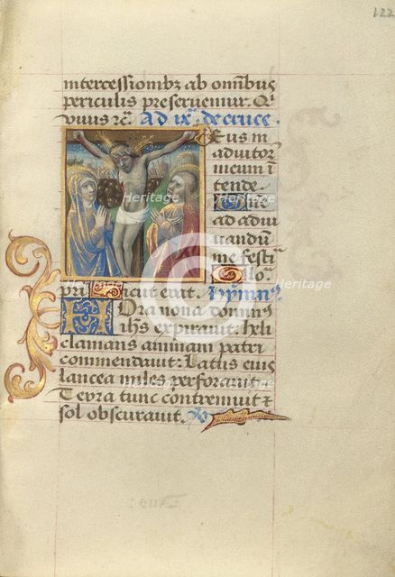 Crucifixion; Poncher Hours, about 1500. Creator: Master of Cardinal Bourbon.