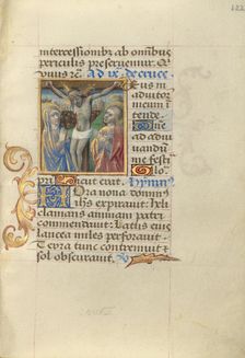 Crucifixion; Poncher Hours, about 1500. Creator: Master of Cardinal Bourbon