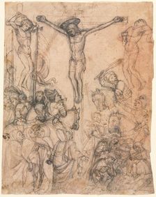 Crucifixion with the Two Thieves, second half 15th century. Creator: Unknown