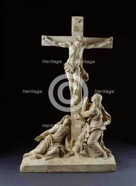 Crucifixion, with the Virgin Mary and Saint John the Evangelist, 1785. Artist: Claude Michel.