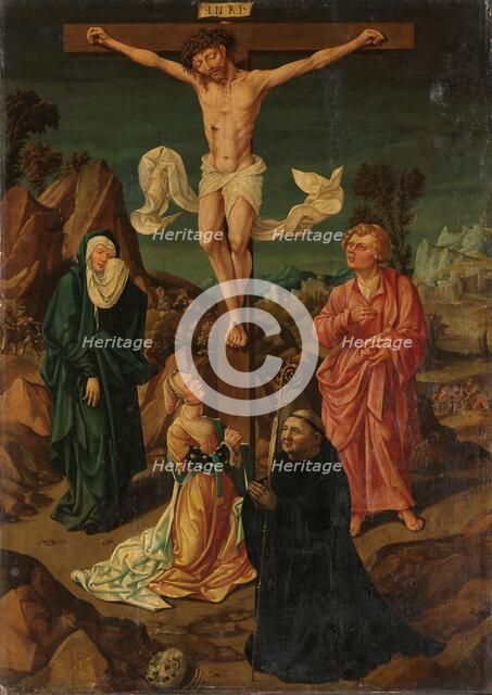 Crucifixion with the Virgin, Saint John, Mary Magdalene, a Donor, 1500-1530. Creator: Anon.