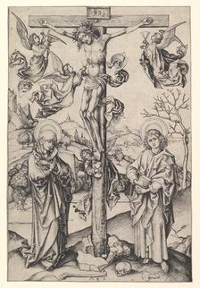 Crucifixion with Four Angels, ca. 1435-1491. Creator: Martin Schongauer