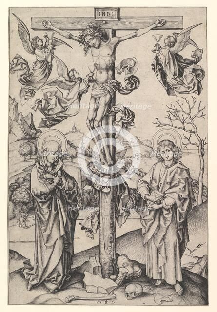Crucifixion with Four Angels, ca. 1435-1491. Creator: Martin Schongauer.