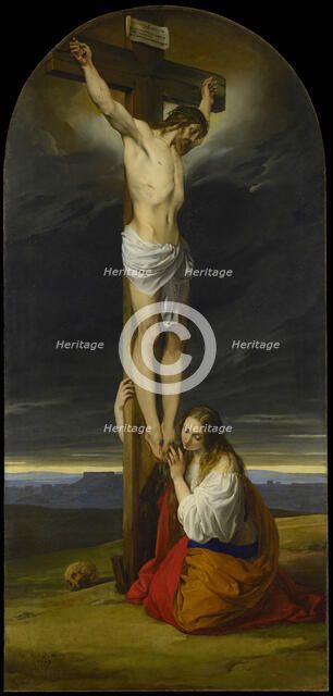 Crucifixion with Mary Magdalene , 1827. Creator: Hayez, Francesco (1791-1882).