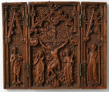 Crucifixion Triptych, German, 15th century. Creator: Unknown