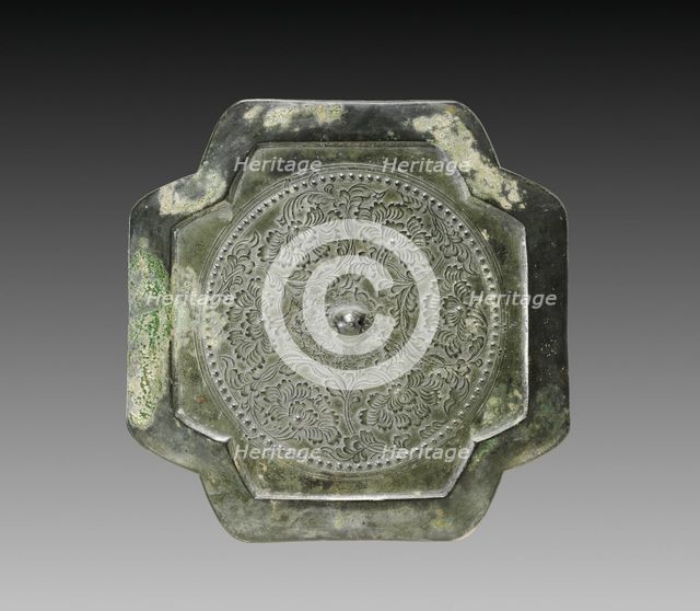 Cruciform Mirror with Six Blossoms, 960-1127. Creator: Unknown.