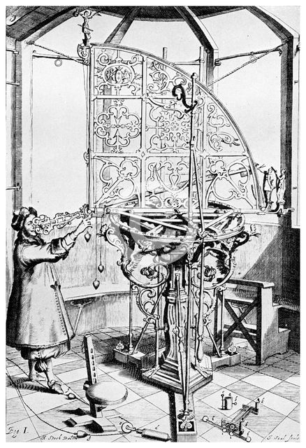 Cruger's azimuth quadrant, 1673 (1956).Artist: A Steck