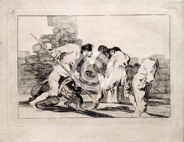 Cruel Folly (from the series Los Disparates (Follies), 1815-1819. Artist: Goya, Francisco, de (1746-1828)