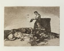 Cruel lástima!; Los Desastres de la Guerra, Madrid 1863. Creator: Francisco Goya