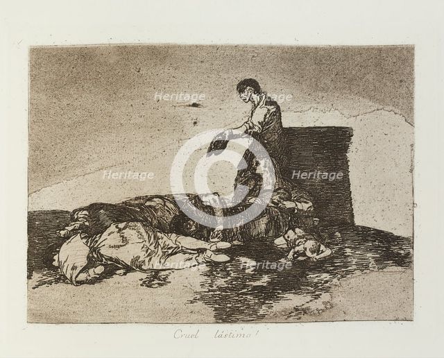 Cruel lástima!; Los Desastres de la Guerra, Madrid 1863. Creator: Francisco Goya.