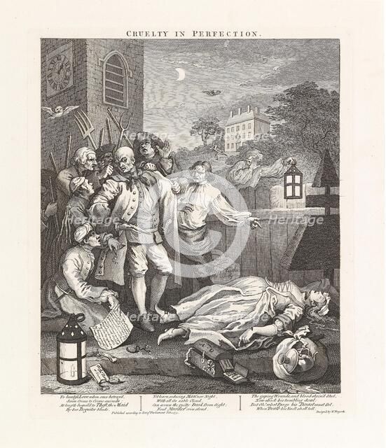 Cruelty in Perfection. Series "The four stages of cruelty", 1751. Creator: Hogarth, William (1697-1764).