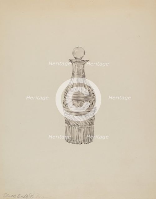 Cruet Bottle, c. 1939. Creator: Elisabeth Fulda.