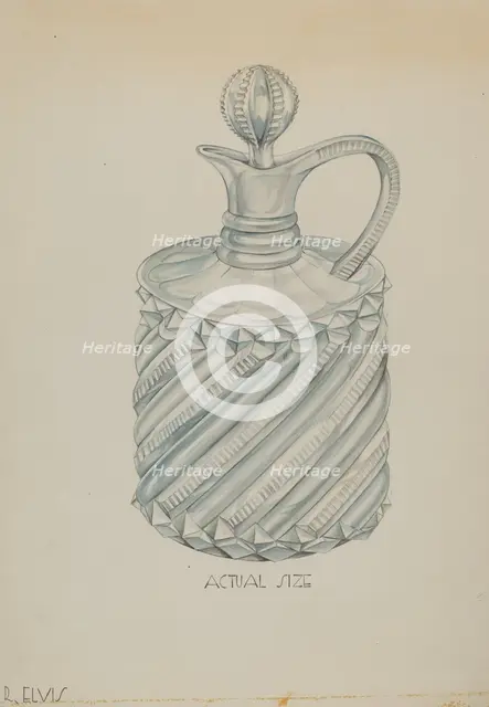 Cruet, c. 1936. Creator: Roberta Elvis.