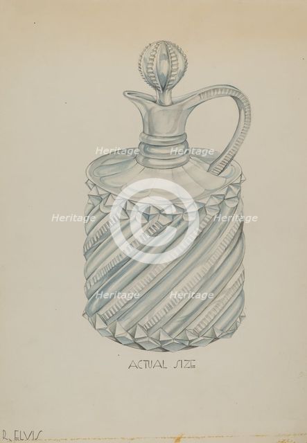 Cruet, c. 1936. Creator: Roberta Elvis.