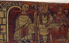 Cruïlles beam, tempera on wood (1200), from the Monastery of San Miguel de Cruïlles