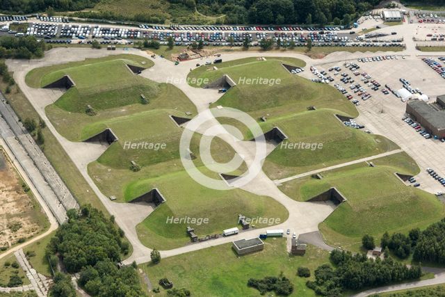 Cruise missile shelter complex, Greenham Common Airbase, West Berkshire, 2020. Creator: Damian Grady.