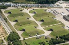 Cruise missile shelter complex, Greenham Common Airbase, West Berkshire, 2020. Creator: Damian Grady