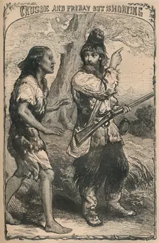 Crusoe and Friday Out Shooting c1870