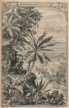 Crusoe Discovers Goats on the Island c1870
