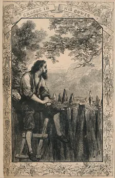 Crusoe In His Bower c1870