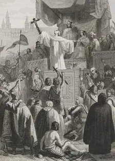 Crusade against the Moors, Spanish, Middle Ages, 1853. Creator: Antonio Roca Sallent