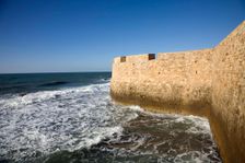 Crusader Walls (Al-Jazzar Walls), Acre, Israel. Creator: Samuel Magal
