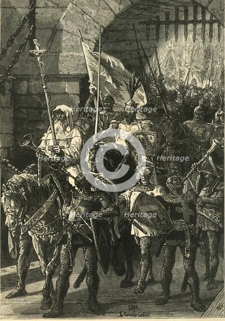 'Crusaders on the March',( c12th century), 1890.   Creator: Unknown.