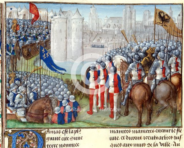 Crusaders besieging Damascus, late 15th century. ?? see 1280000728 Creator: Unknown.