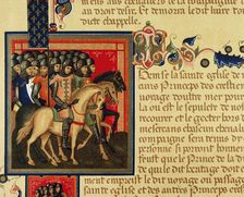 Crusaders departing towards the Holy Land, Order of the Holy Spirit, 15th century (19th century). Creator: Unknown