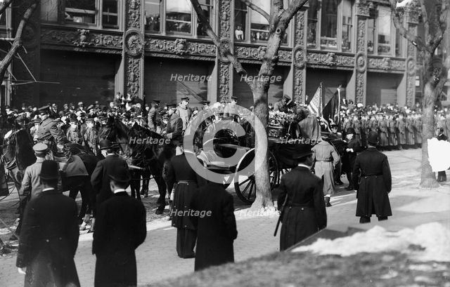 Cruz, Senor Don Anibal, Ambassador From Chile - His Funeral At St. Patrick's Church, 1910. Creator: Harris & Ewing.