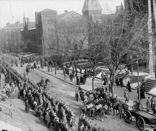 Cruz, Senor Don Anibal, Ambassador From Chile - His Funeral At St. Patrick's Church. Caisson, 1910. Creator: Harris & Ewing