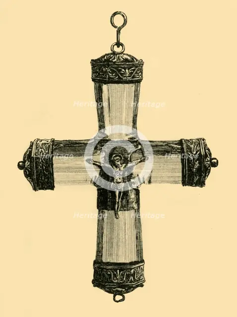 Crystal crucifix, c1550, (1881). Creator: Frederick Albert Slocombe.